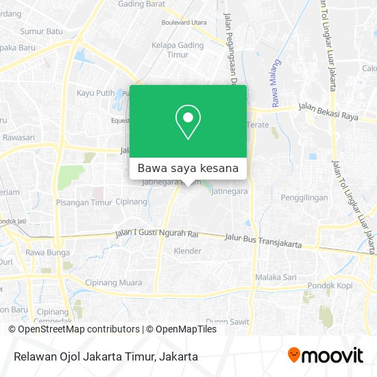 Peta Relawan Ojol Jakarta Timur