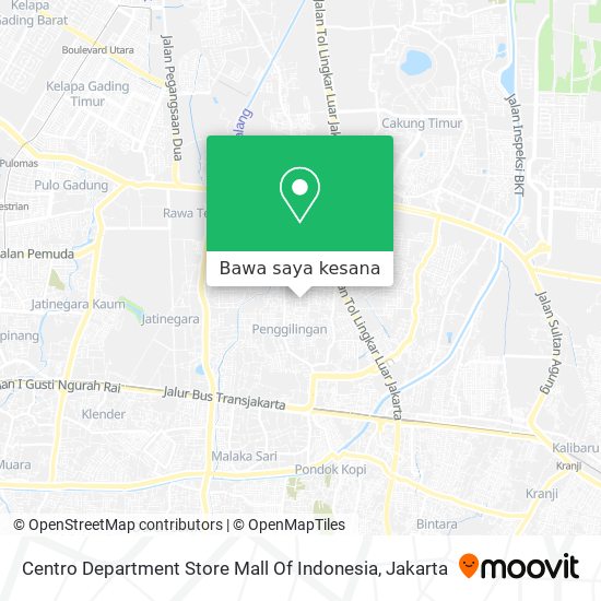 Peta Centro Department Store Mall Of Indonesia