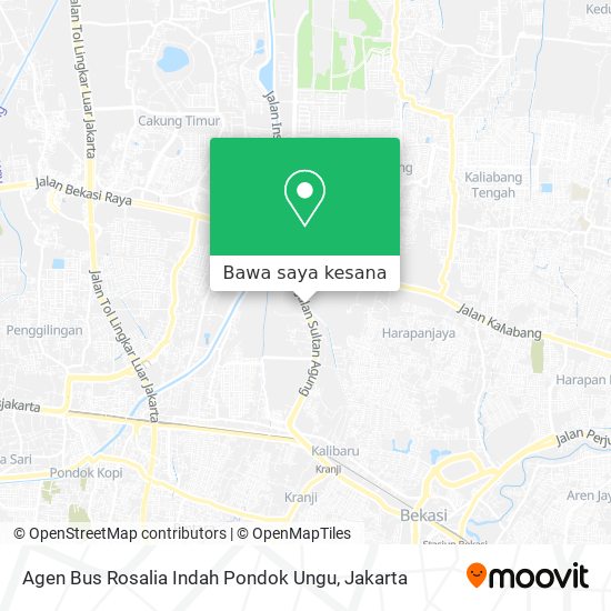 Peta Agen Bus Rosalia Indah Pondok Ungu