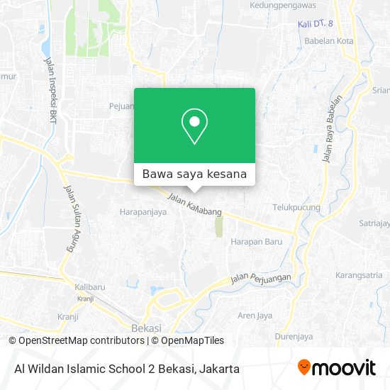 Peta Al Wildan Islamic School 2 Bekasi