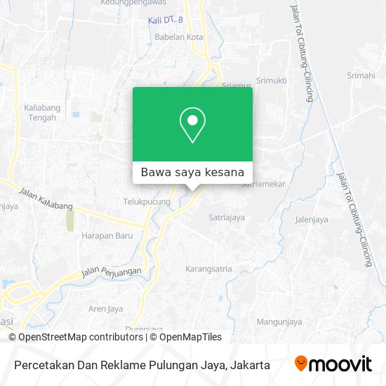 Peta Percetakan Dan Reklame Pulungan Jaya