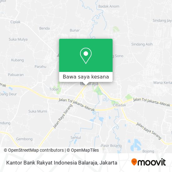 Peta Kantor Bank Rakyat Indonesia Balaraja