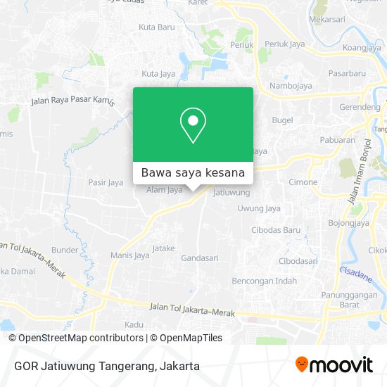 Peta GOR Jatiuwung Tangerang