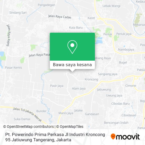 Peta Pt. Powerindo Prima Perkasa Jl Industri Kroncong 95 Jatiuwung Tangerang