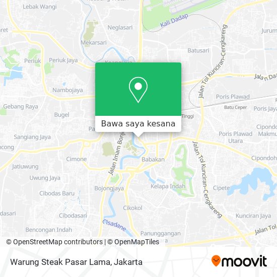 Peta Warung Steak Pasar Lama