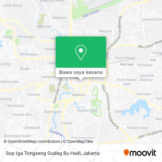 Peta Sop Iga Tongseng Gudeg Bu Hadi