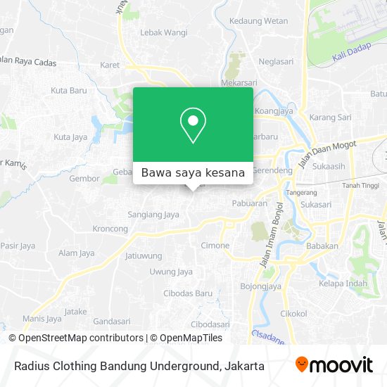Peta Radius Clothing Bandung Underground