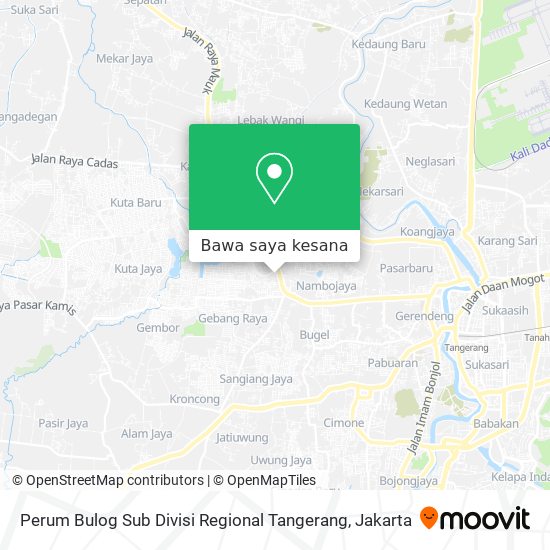 Peta Perum Bulog Sub Divisi Regional Tangerang