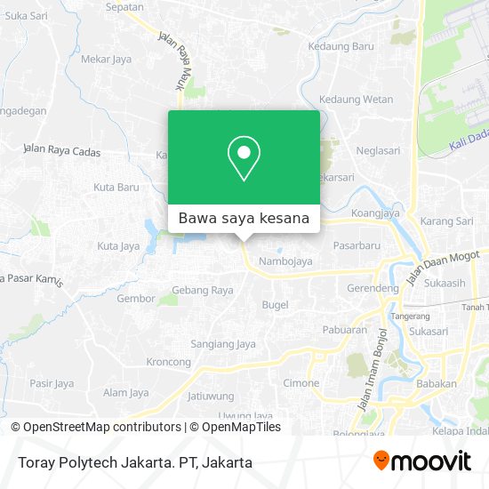 Peta Toray Polytech Jakarta. PT