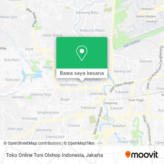 Peta Toko Online Toni Olshop Indonesia