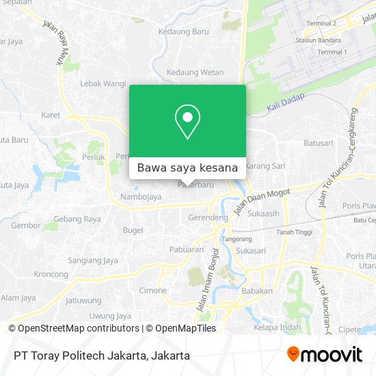 Peta PT Toray Politech Jakarta