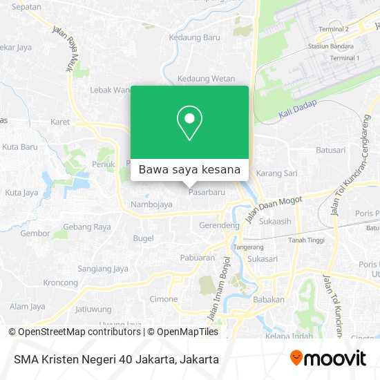 Peta SMA Kristen Negeri 40 Jakarta