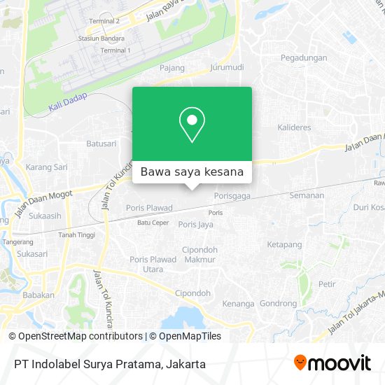 Peta PT Indolabel Surya Pratama