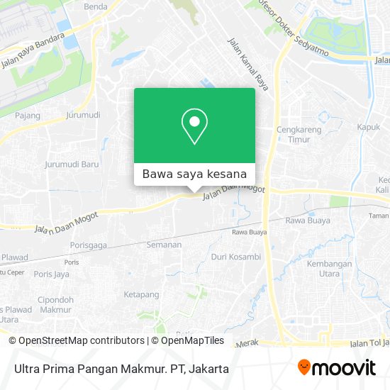 Peta Ultra Prima Pangan Makmur. PT