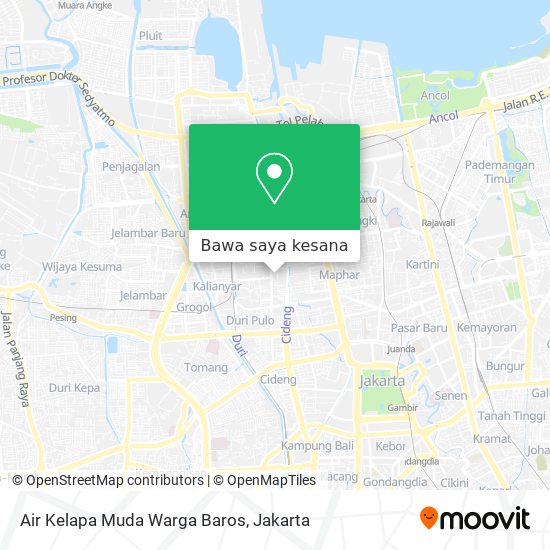Peta Air Kelapa Muda Warga Baros