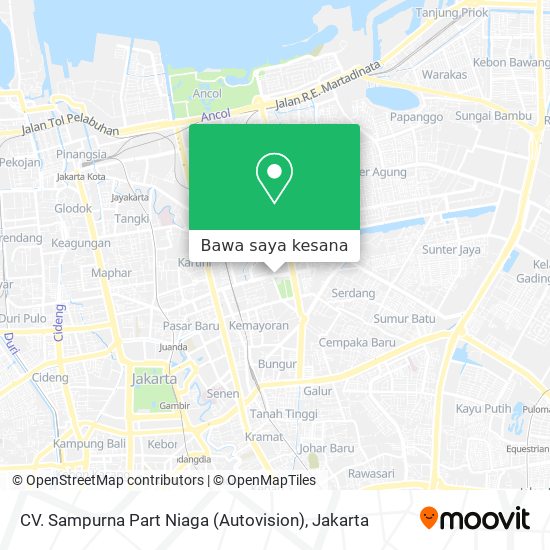 Peta CV. Sampurna Part Niaga (Autovision)