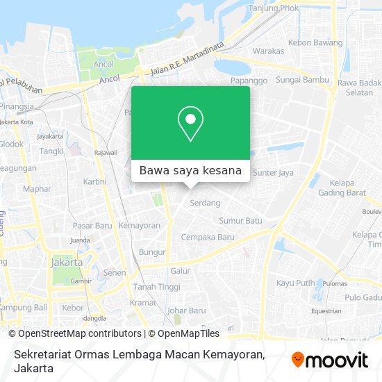 Peta Sekretariat Ormas Lembaga Macan Kemayoran