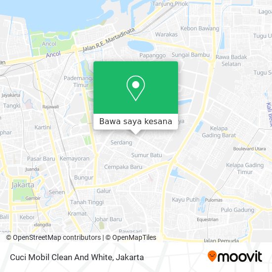 Peta Cuci Mobil Clean And White