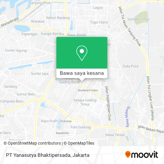 Peta PT Yanasurya Bhaktipersada