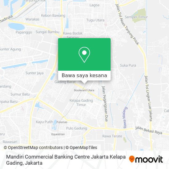 Peta Mandiri Commercial Banking Centre Jakarta Kelapa Gading