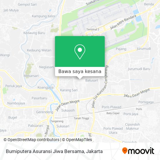 Peta Bumiputera Asuransi Jiwa Bersama