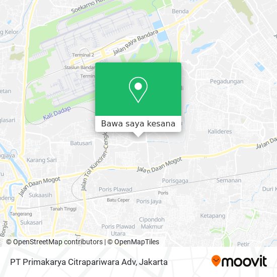 Peta PT Primakarya Citrapariwara Adv