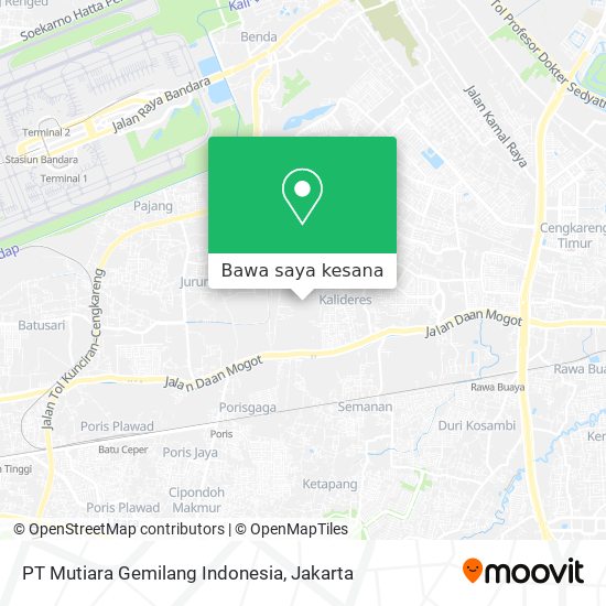 Peta PT Mutiara Gemilang Indonesia