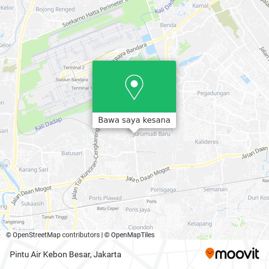 Peta Pintu Air Kebon Besar