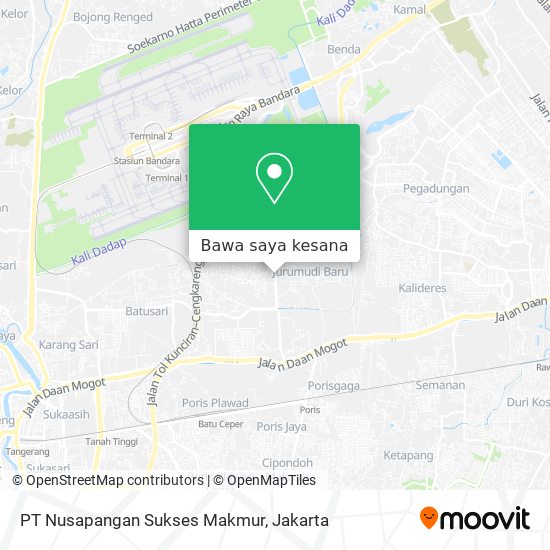 Peta PT Nusapangan Sukses Makmur