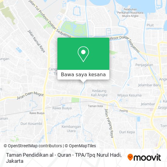 Peta Taman Pendidikan al - Quran - TPA / Tpq Nurul Hadi