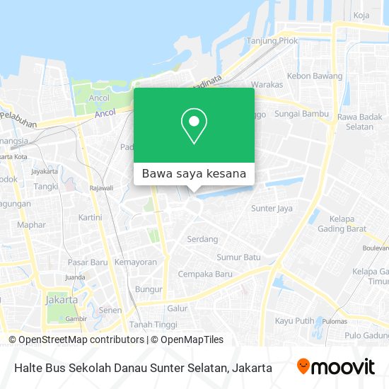 Peta Halte Bus Sekolah Danau Sunter Selatan