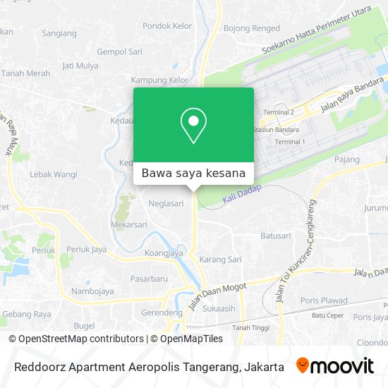 Peta Reddoorz Apartment Aeropolis Tangerang