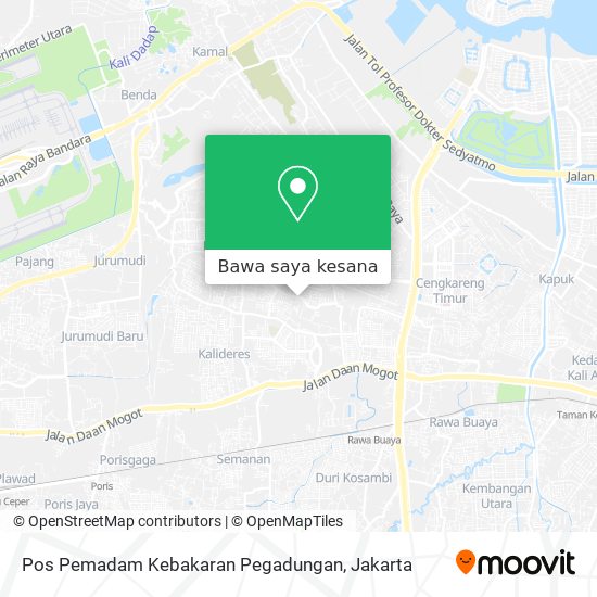 Peta Pos Pemadam Kebakaran Pegadungan