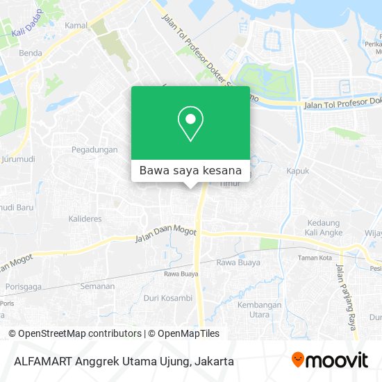 Peta ALFAMART Anggrek Utama Ujung