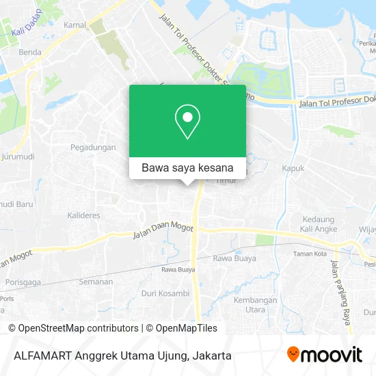 Peta ALFAMART Anggrek Utama Ujung