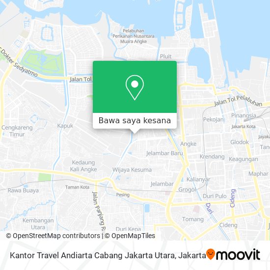 Peta Kantor Travel Andiarta Cabang Jakarta Utara