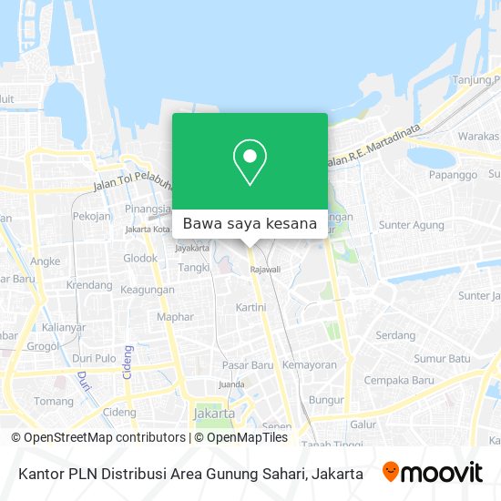 Peta Kantor PLN Distribusi Area Gunung Sahari
