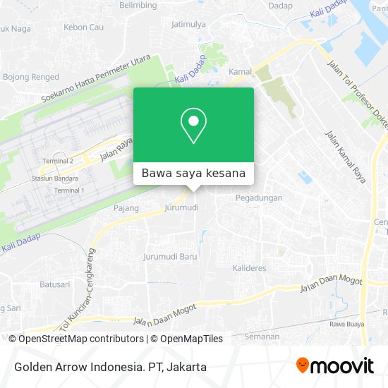 Peta Golden Arrow Indonesia. PT