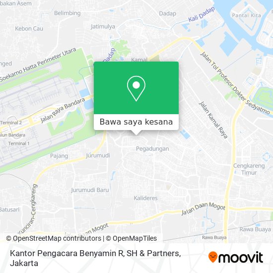 Peta Kantor Pengacara Benyamin R, SH & Partners