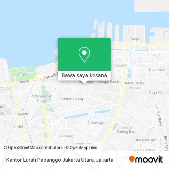 Peta Kantor Lurah Papanggo Jakarta Utara