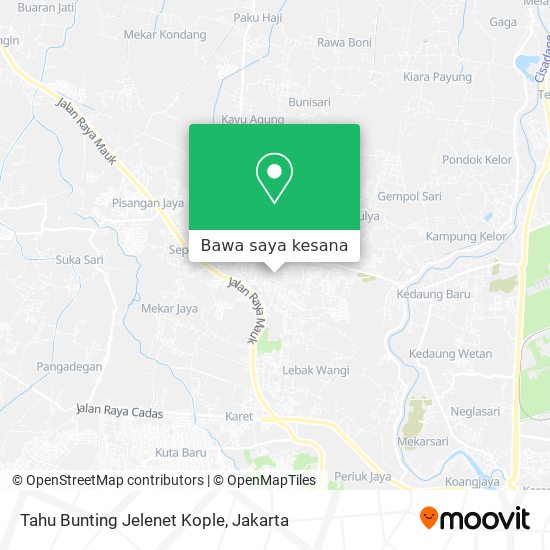 Peta Tahu Bunting Jelenet Kople