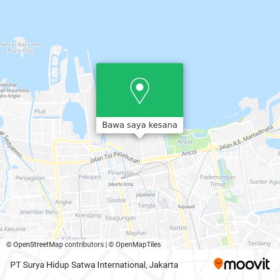 Peta PT Surya Hidup Satwa International