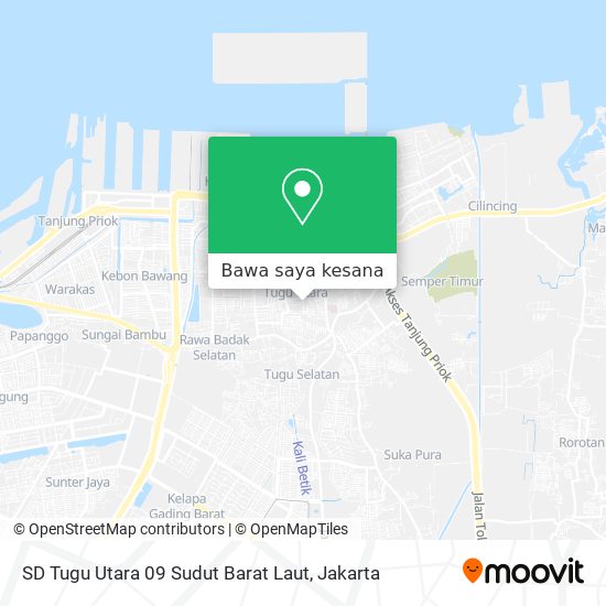 Peta SD Tugu Utara 09 Sudut Barat Laut