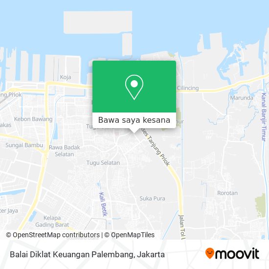 Peta Balai Diklat Keuangan Palembang