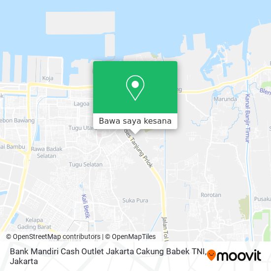 Peta Bank Mandiri Cash Outlet Jakarta Cakung Babek TNI