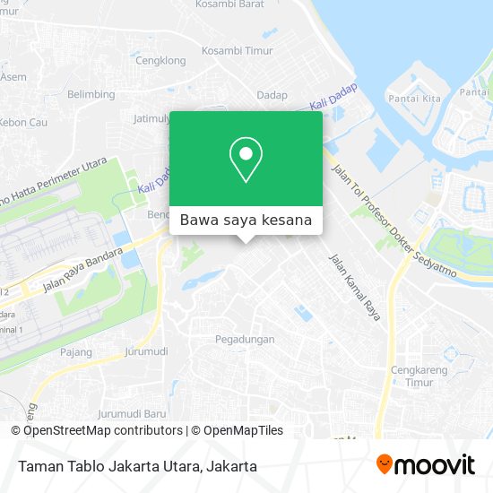 Peta Taman Tablo Jakarta Utara