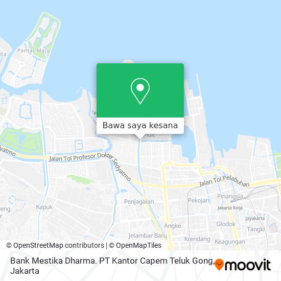 Peta Bank Mestika Dharma. PT Kantor Capem Teluk Gong