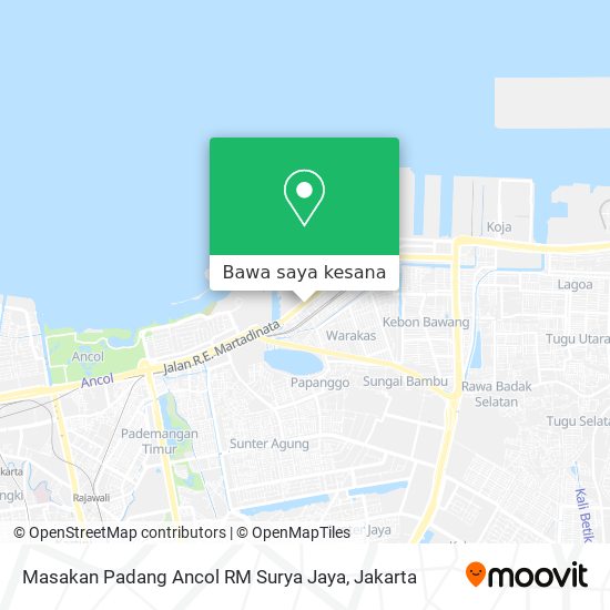 Peta Masakan Padang Ancol RM Surya Jaya