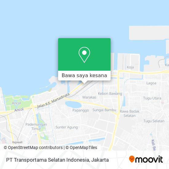 Peta PT Transportama Selatan Indonesia