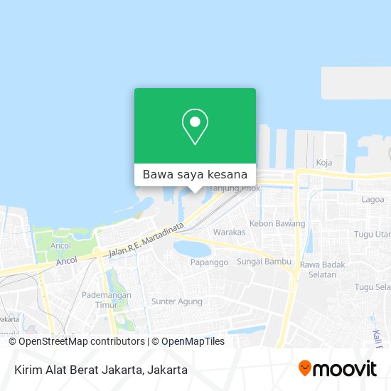 Peta Kirim Alat Berat Jakarta